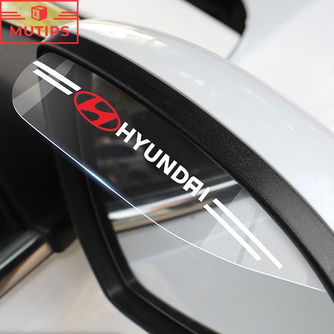 Hyundai 2Pcs Cover Pelindung Kaca Spion Mobil Bahan ABS Transparan Untuk Getz Accent Atoz i20 Trajet H1 i10 Kona Santa Fe