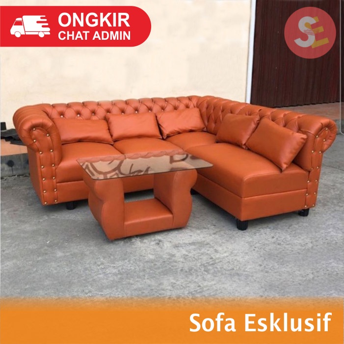 SOFA CHESTERFIELD L MINIMALIS | SOFA MINIMALIS L KANCING