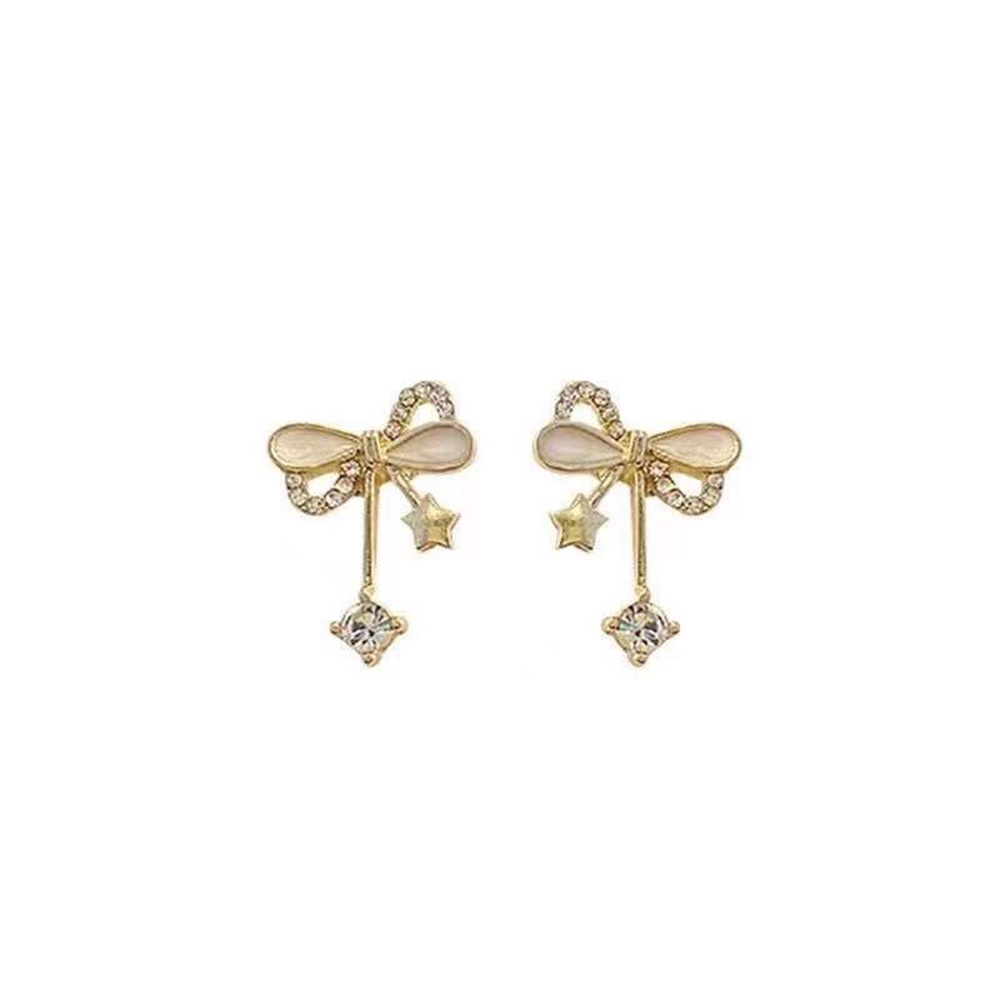Anting Tusuk Gantung Desain Bunga Mawar Hollow Hias Mutiaraberlian Gaya Retrovintageelegan Untuk Wanita