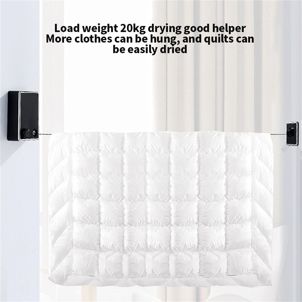 Triple W Jemuran Baju 4.2 Meter Gantungan Baju Baja Japanese Retractable Clothesline Portable Outdoor Indoor Premium