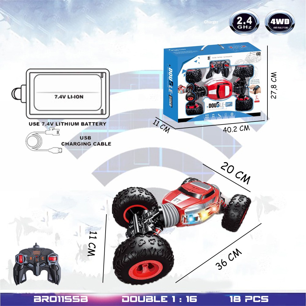 Mainan Anak Mobil Remote Control RC Rock Crawler Offroad BRO1155