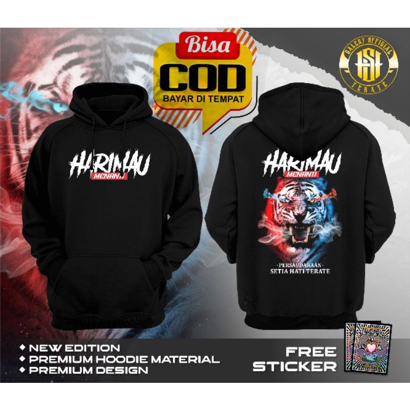 JAKET HOODIE HARIMAU // JAKET HARIMAU PSHT // JAKET SABLON PSHT // JAKET DISTRO PRIA // JAKET DISTRO