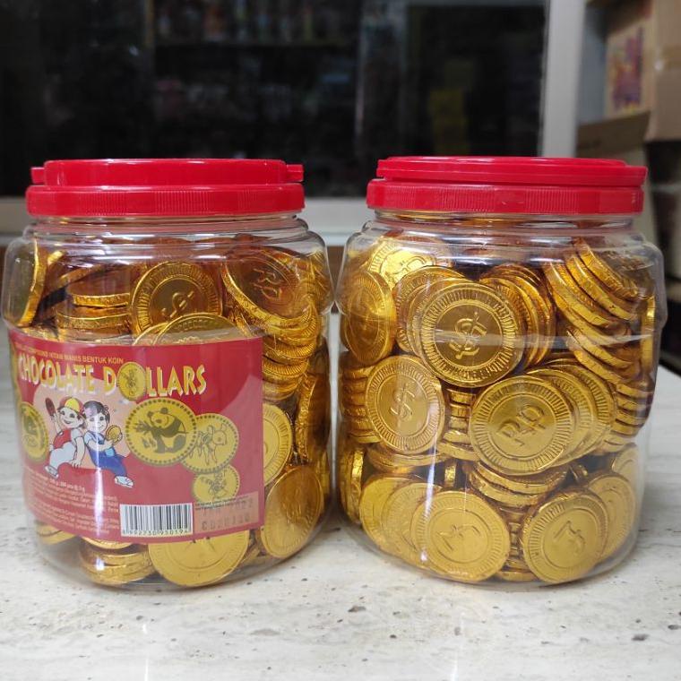 

Ready DVHJU Chocolate Dollars Toples (1 toples isi 200 pcs) coklat Coin dollar 84 Diskon