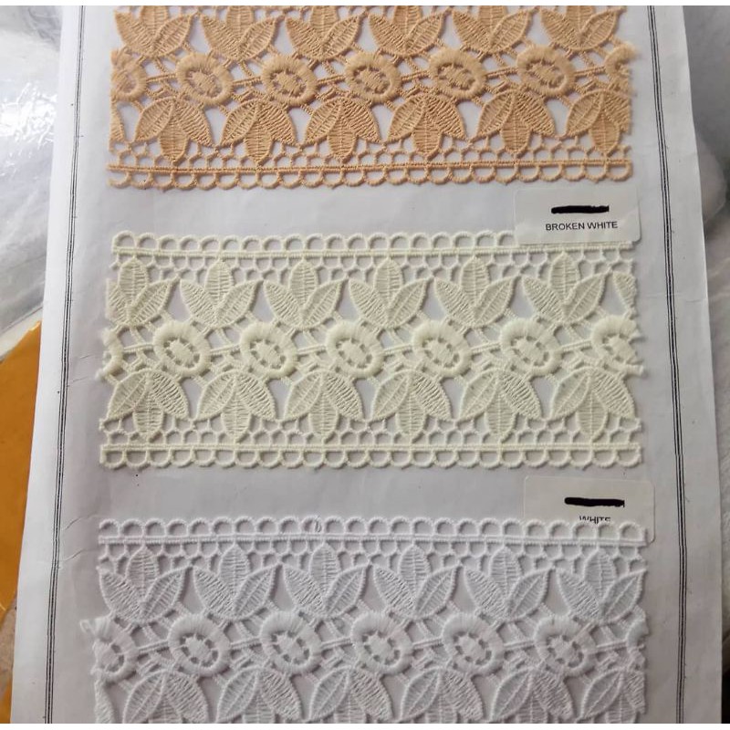 Renda gyper giper ziper bordir rajut zipper guiper ghyper  hrg per yard