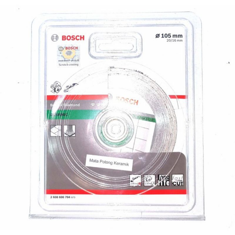 Diamond Wheel / Mata Potong Keramik Bosch Dry/Wet 4&quot; (105mm)