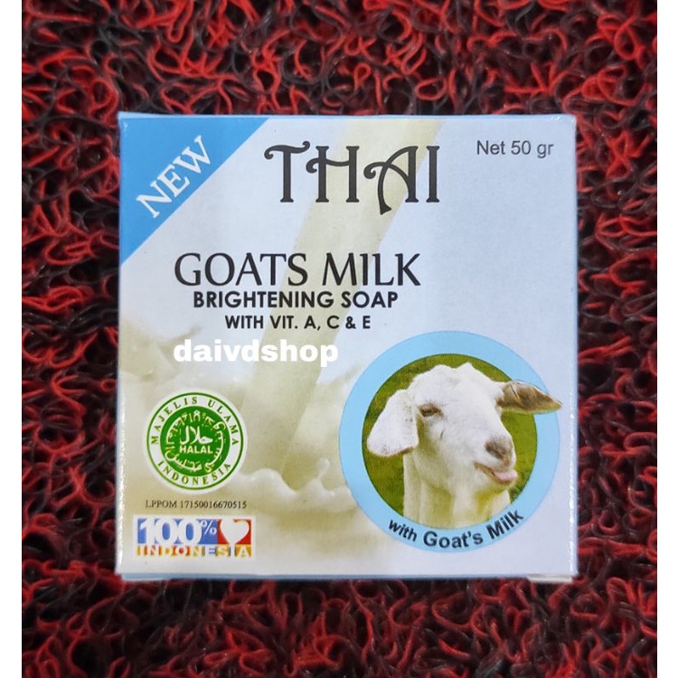 [MEDAN][ORI 100%] THAI GOATS MILK WHITENING WITH VIT A,C &amp; E / SABUN GOAT THAI 50 GRAM