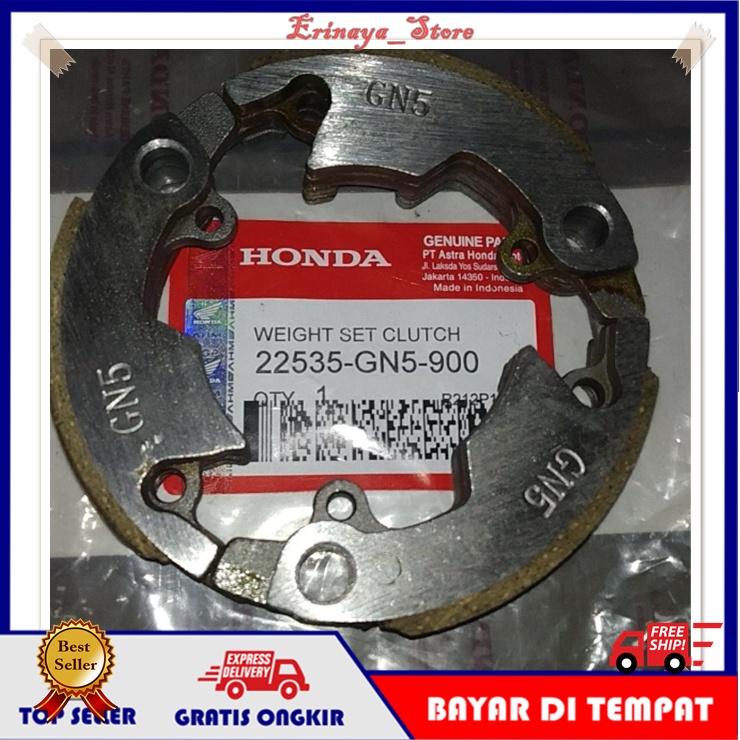 ORIGINAL AHM Kampas Ganda Kopling Per Motor Honda Astrea Grand Prima Legenda Supra X Lama GN5 HF7 Or