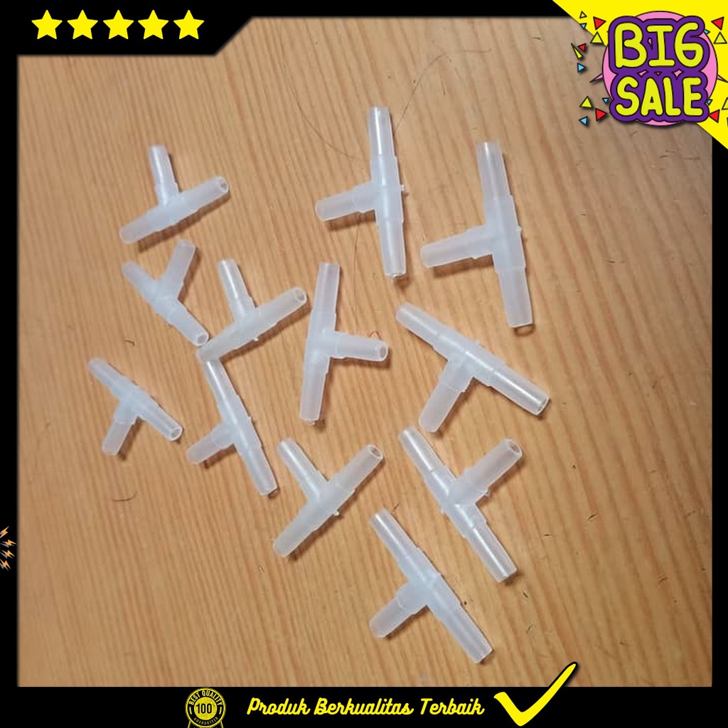 Plastik Sambungan Hose Selang Wiper T Kecil