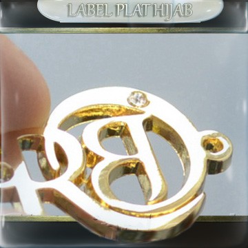LABEL PLAT HIJAB LOGAM MURAH