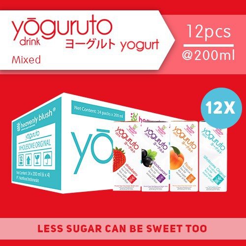 

Heavenly Blush Yoguruto Strawberry, Peach, Blackcurrant, Plain [12Px200ml]