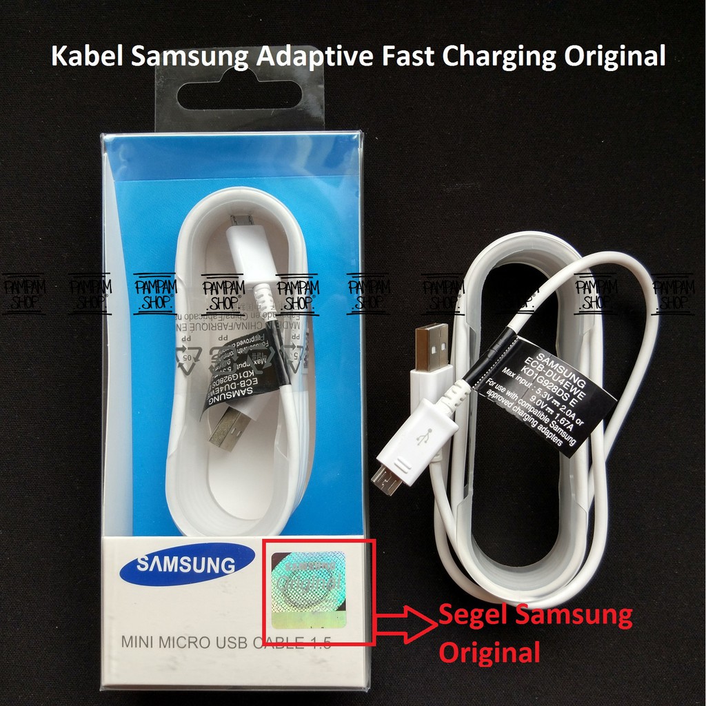 Kabel Data Samsung Adaptive Fast Charging Micro USB Original 100% 1,5 Meter S4 S6 Note 4 5 S7 EDGE