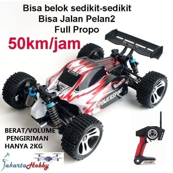 FH945 JakartaHobby RC Buggy Vortex A959 WL Toys 1 18 Scale 4WD 50km jam - Merah