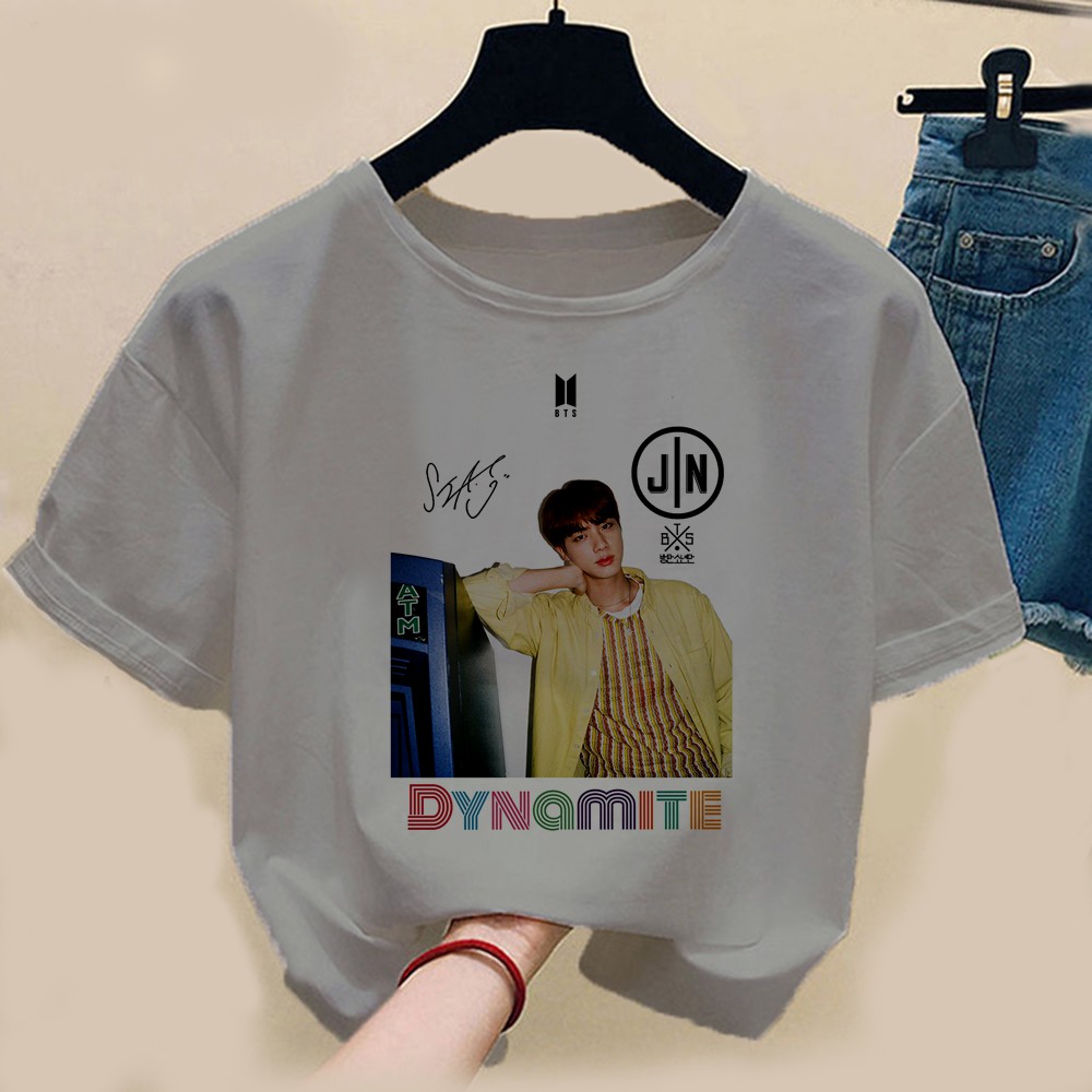 FLEURIR - KAOS  SEOKJIN FACE DYNAMITE WANITA DEWASA LENGAN PENDEK KPOP TEE