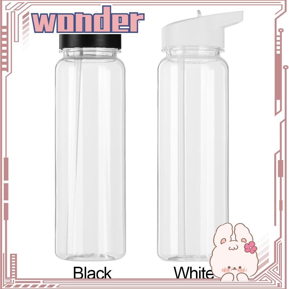 WONDERFUL 750ml Transparent Sports Water Bottle Travel Drinking Canteen Leakproof  Bottles Portable Gym With Flip Straw Clear BPA Free Sport Cup/Multicolor