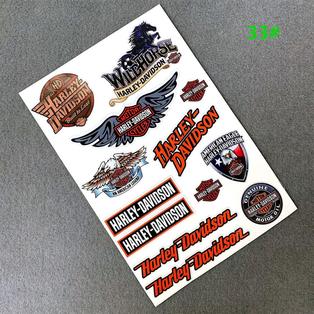 Stiker Logo HARLEY DAVIDSON 3M Reflektif Tahan Air Untuk Mobil / Sepeda / Motor / Truk / Gitar / Piano