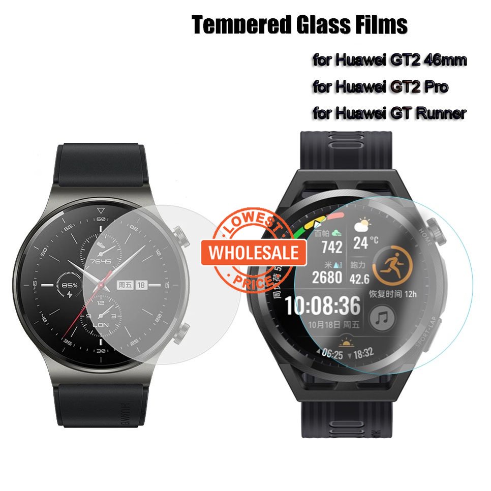 [Harga Grosir]1pc Pelindung Layar Tempered Glass Anti Gores Untuk Smartwatch Huawei GT 2 / GT2 Pro / GT Runner/Hot Sale