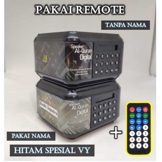 (BISA REQUEST NAMA.) SPEAKER ALQURAN ADVANCE TP600 16GB BLUETOOTH/UST.SOMAD-ZB HITAM S VY REMOTE