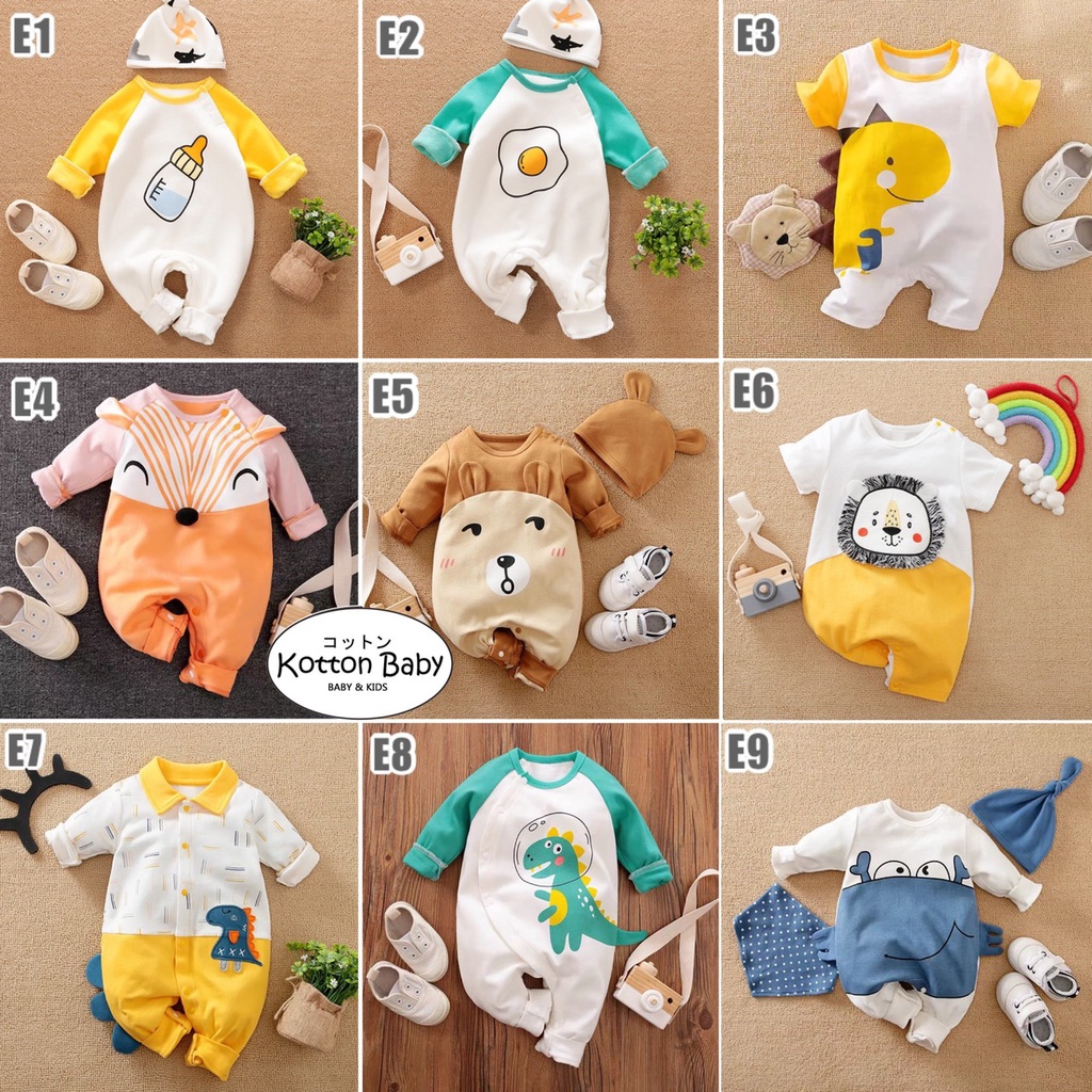 0-18 bln PAKAIAN BAYI [Premium Impor] BAJU ANAK JUMPER JUMPSUIT ROMPER LAKILAKI YY E Catalog