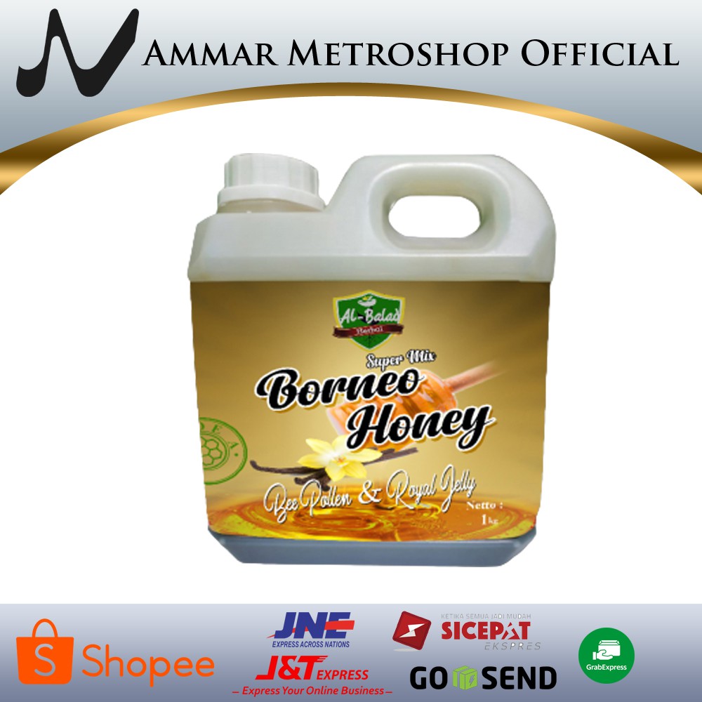 

Super Mix Borneo Honey - Madu Hutan Kalimantan Al Balad Diperkaya Bee Pollen dan Royal Jelly 1 kg