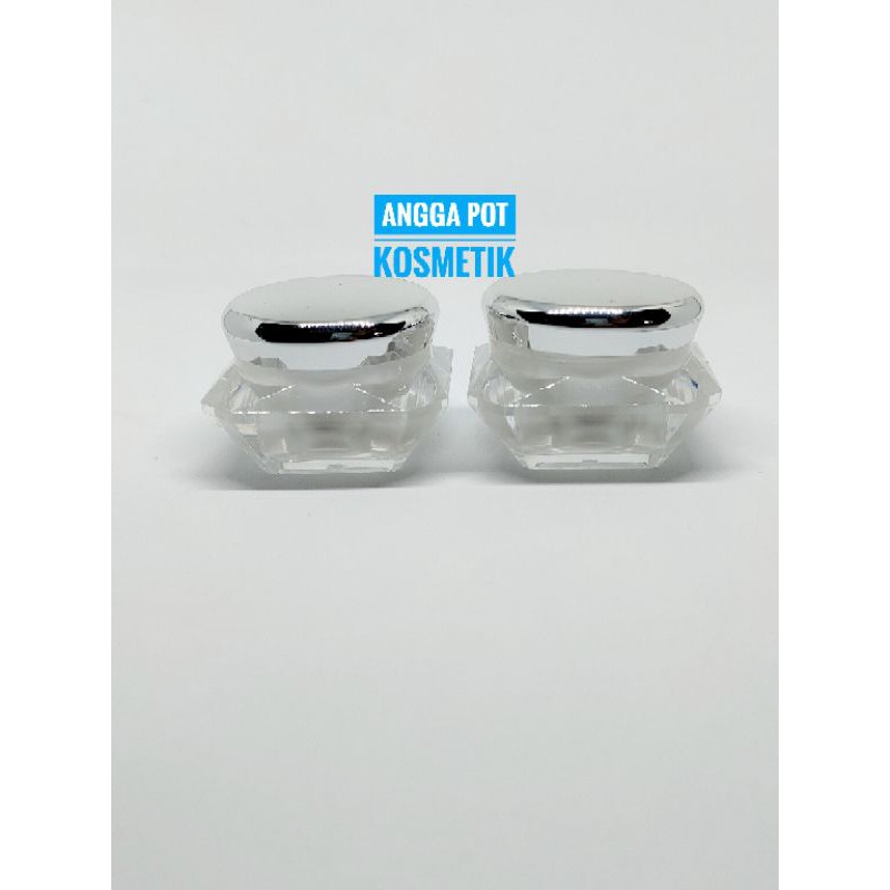pot cream diamond 10gr tutup silver