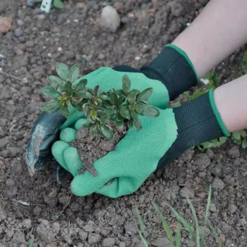 MJ88 Sarung tangan berkebun bisa untuk menggali tanah Garden gloves Peralatan Alat Sarung Tangan Berkebun Tanaman Dengan Cakar  GARDEN GENIE GLOVES