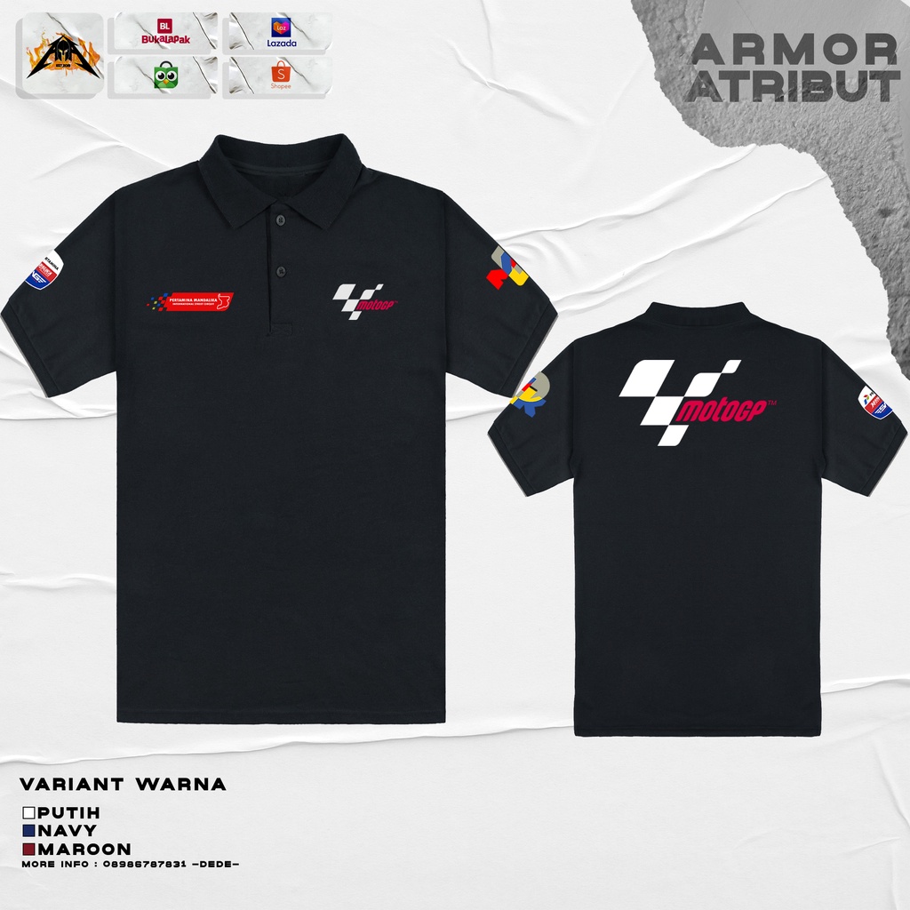 kaos kerah moto gp mandalika pertamina
