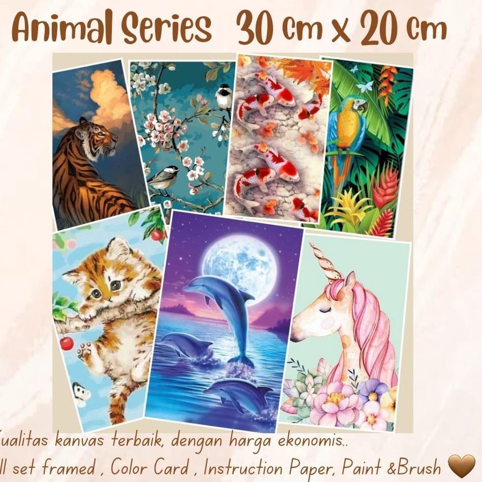 

Modern.. Paint By Number 30x20cm with WOODEN FRAME PAINTING BY NUMBER DIY ILL