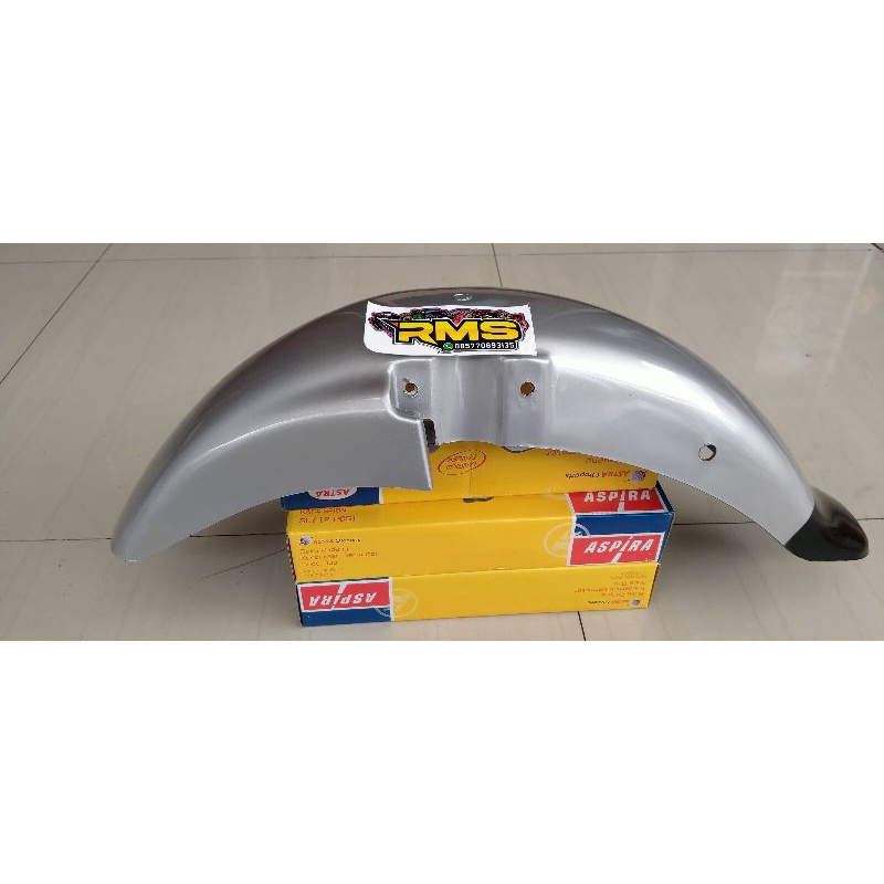 spakbor depan megapro hiu lama atau tiger lawas 2000 warna silver