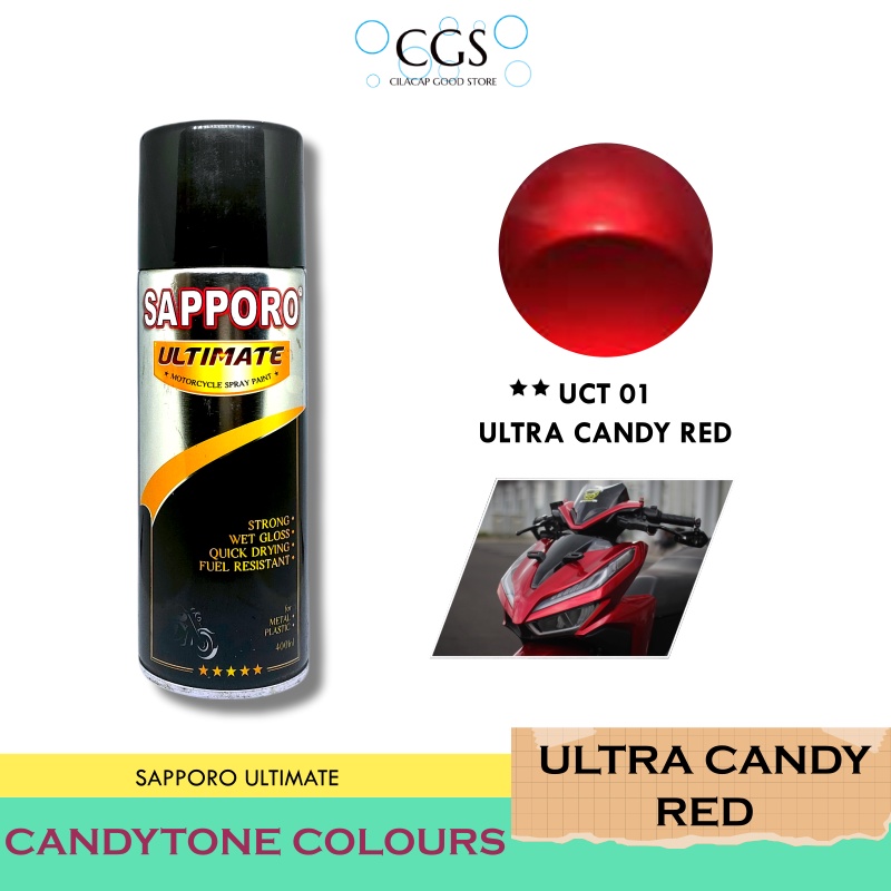 SAPPORO ULTRA CANDY RED UCT01 - cat sapporo merah candy - sapporo candytone red - pilok merah candy 