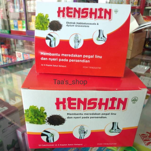 

KENSHIN pereda nyeri sendi dan pegal linu 1box 12strip (@4kaplet)