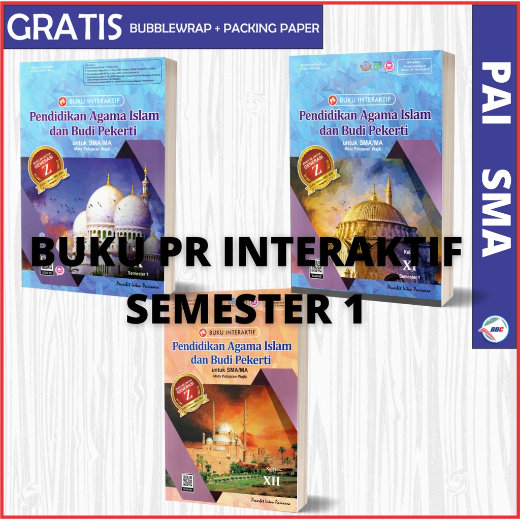 BUKU PR/LKS PENDIDIKAN AGAMA ISLAM WAJIB SMA KELAS 10,11,12 SEMESTER 1 & 2