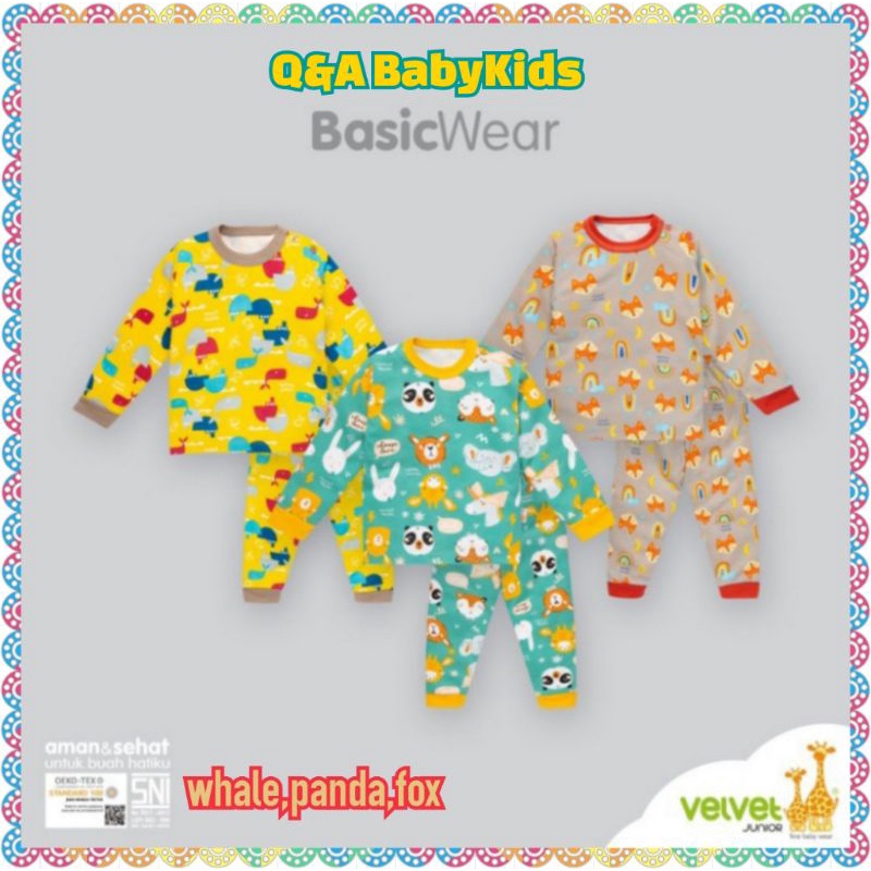 VELVET JUNIOR Setelan Baju Tidur / Piyama Panjang Velvet Junior SML, XL, XXL