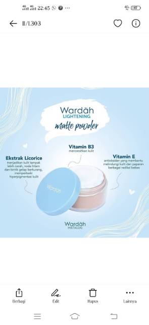 Wardah Lightening Matte Powder 20 gr