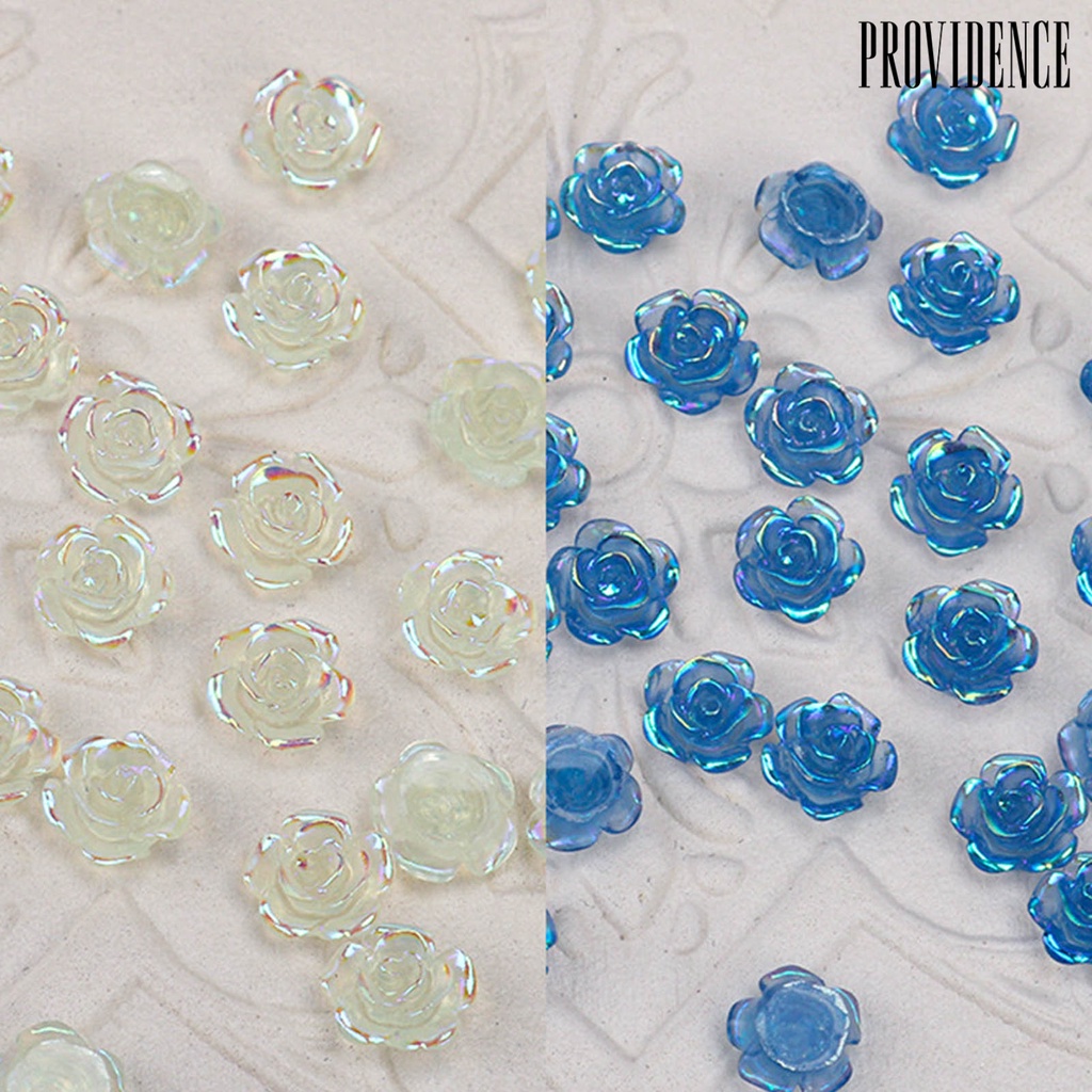 Providence 50Pcs / Set Berlian Imitasi Bentuk Bunga Camellia Untuk Dekorasi Nail Art DIY