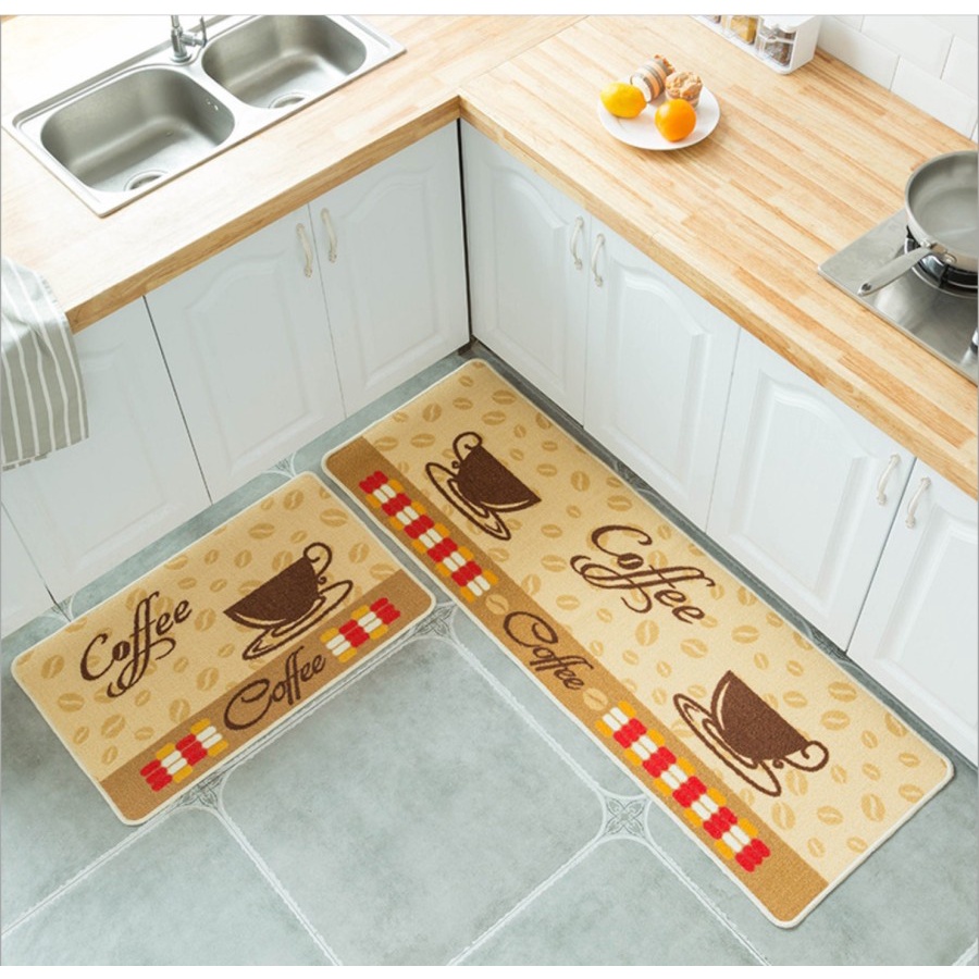 2 in 1 Kitchen Floor Mat / Keset Alas Lantai Rumah Dapur Anti Selip ET