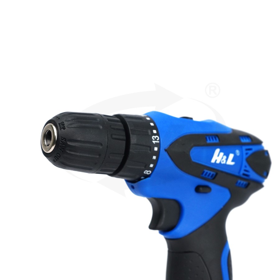 HL 312 Mesin Bor Baterai Cordless Drill Box Kayu Besi 2 Baterai 12V