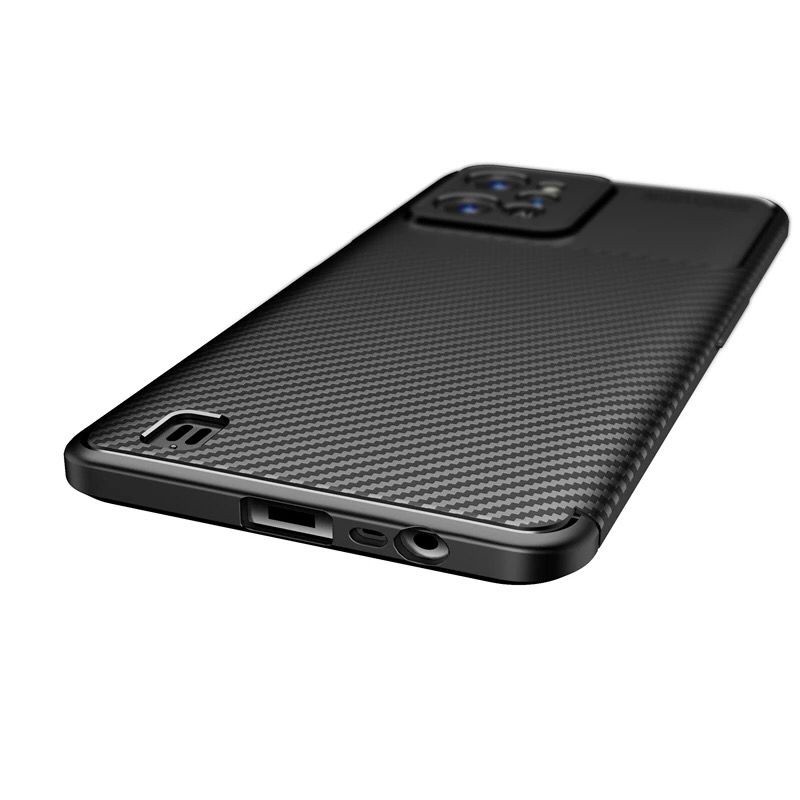 REALME C31 COVER SOFTCASE FOCUS CARBON SOFT CASE KARBON SILICONE - Hitam