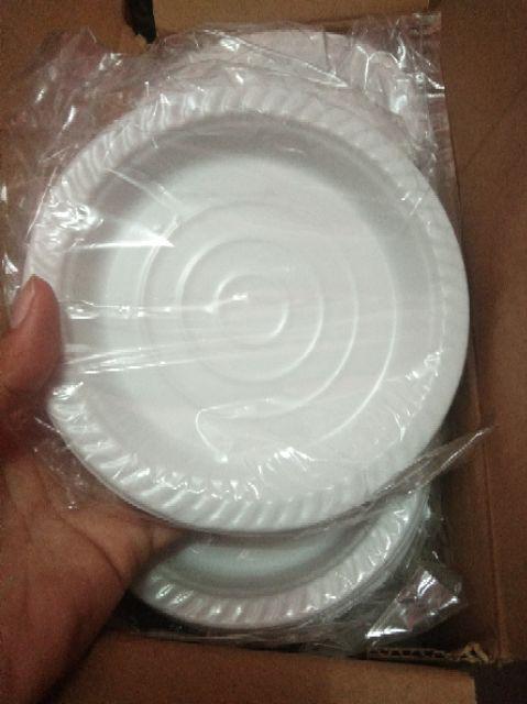 Piring Plastik 50pcs Uk 6 Kecil S Party Kue Makan Disposable Murah P6 Warna Putih Bekasi