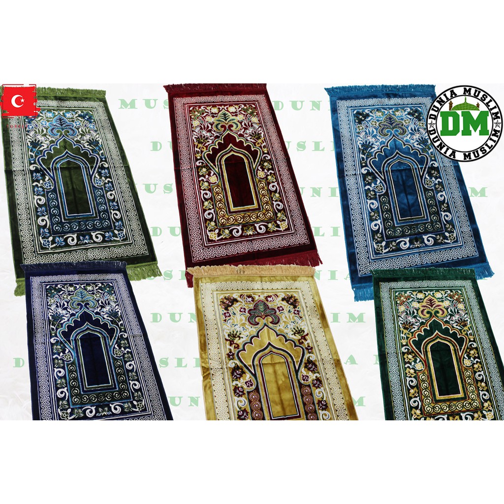 [COD] Sajadah Turky Ukuran 70x110 Bahan Berkualitas Super peralatan Sholat