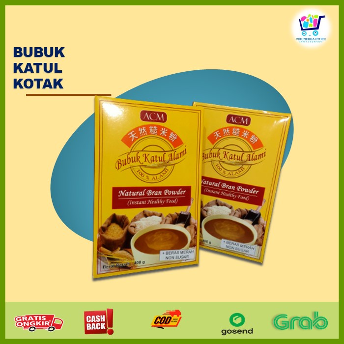 

Bubuk katul alami dengan beras merah merk ACM 400gr