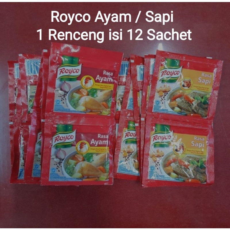 

Royco Ayam / Royco Sapi / Bumbu Penyedap - 1 Renceng 12 sachet