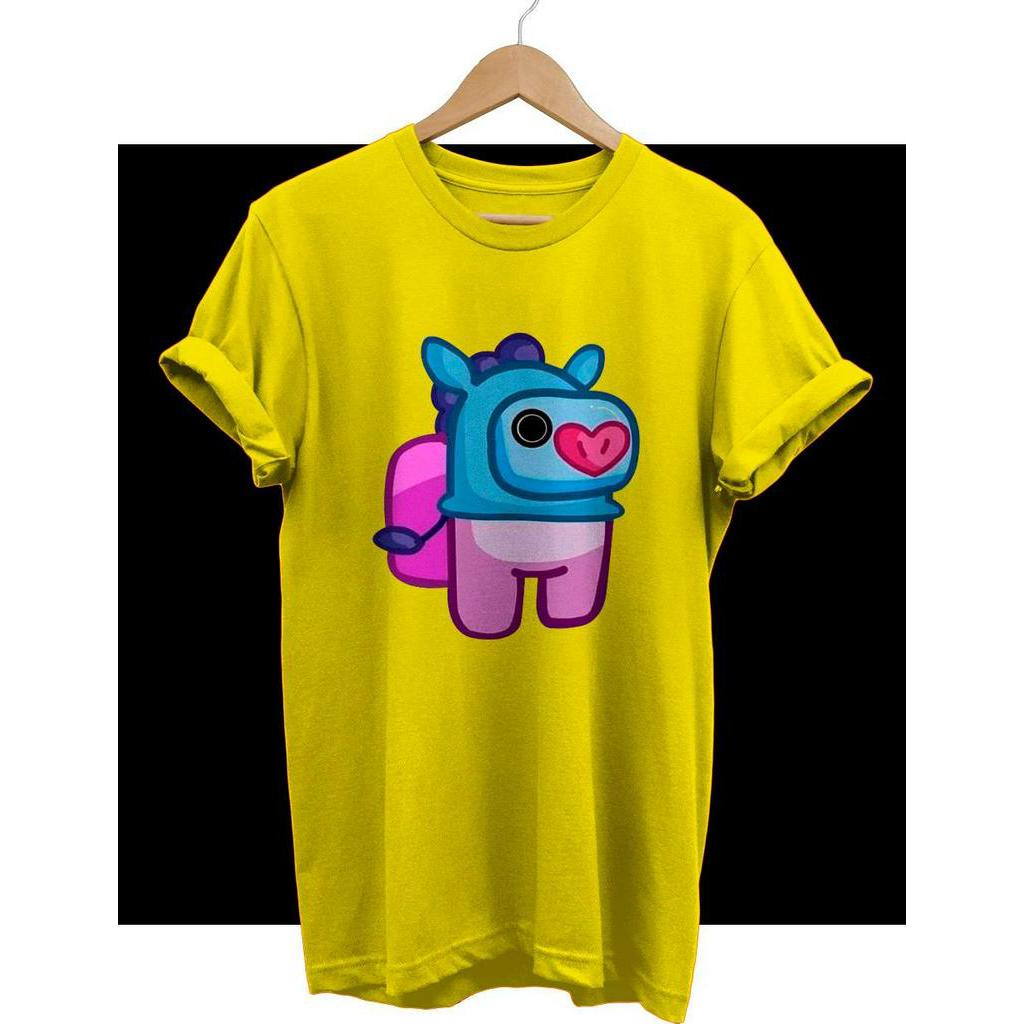 KAOS TSHIRT AMONG US FACE MANG BTS MEMBER BT21 COMBED 30S