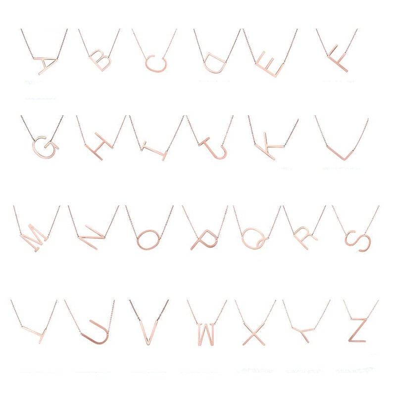 Fashion Huruf Liontin Kalung Choker Emas Necklace Pria Wanita Aksesoris Perhiasan (Victoria House)