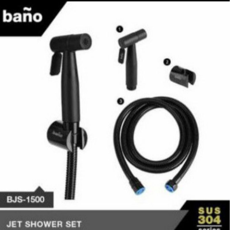 Jet shower hitam bano stainless / jet shower stainless bano
