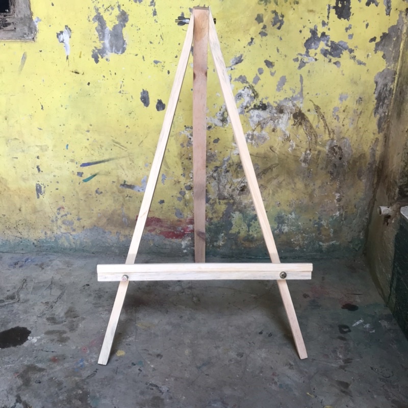 

stand lukis easel kayu sedang bisa bongkar pasang