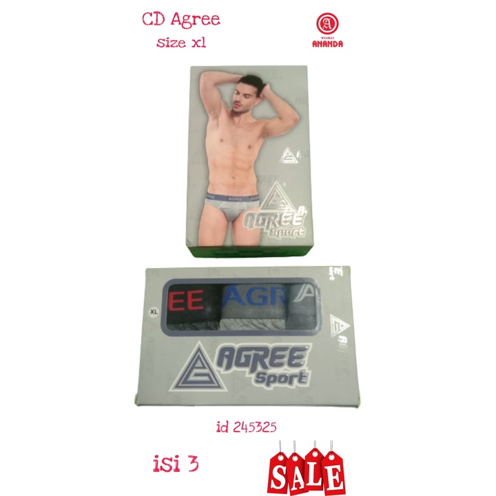 Celana Dalam Pria Dewasa Agree Isi 3 2330 All Size
