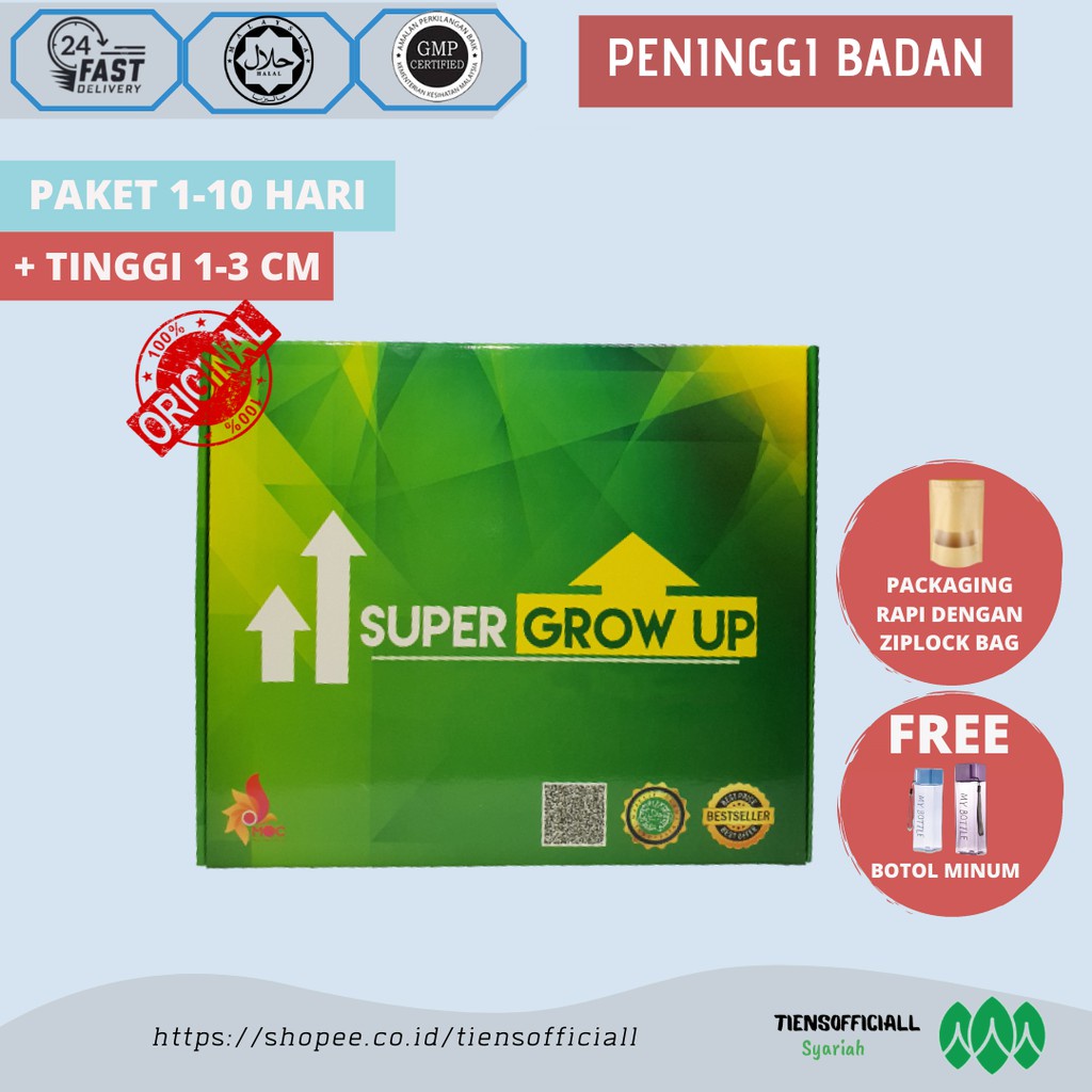 PENINGGI BADAN Super Grow Up Obat Tinggi Badan Supergrowup Height Supplement Height Up Penambah Ting