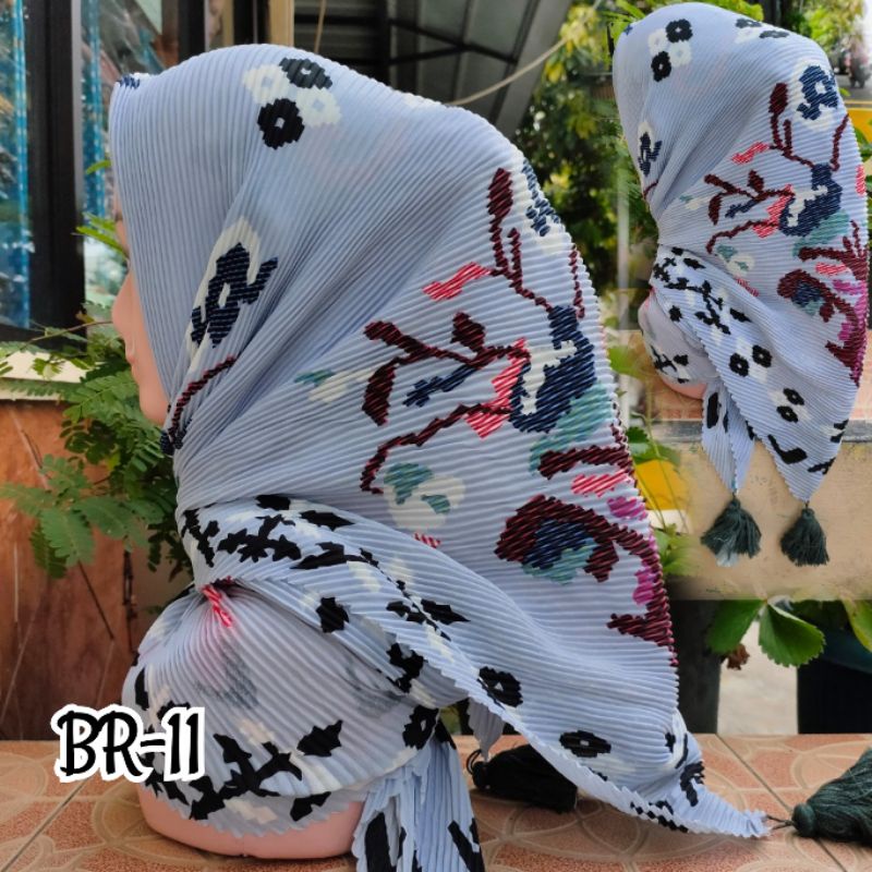SEGIEMPAT PLISKET MOTIF JAMBUL BRANDED / JILBAB SEGIEMPAT PLISKET / SEGIEMPAT PLISKET / SEGIEMPAT VOAL / JILBAB JAMBUL-BR-11