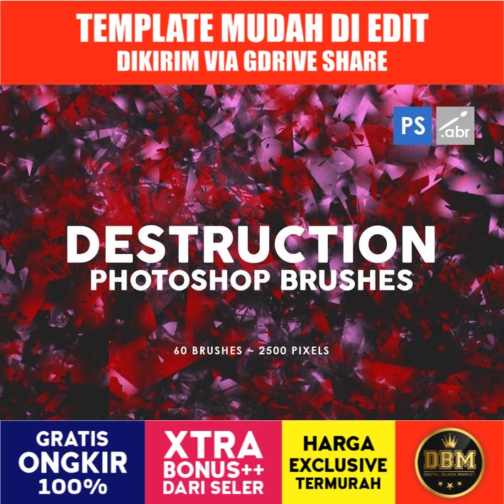 60 Destruction - Photoshop Stamp Brushes