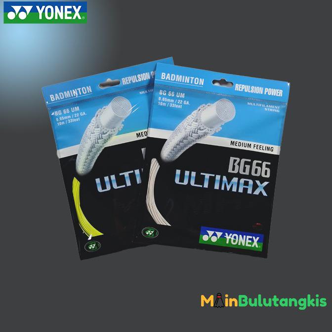 Senar Raket Badminton / Bulutangkis Yonex BG 66 Ultimax Original - Putih